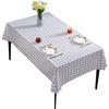 Grid PVC Tablecloth: Waterproof, Oil-Proof, Scald-Proof, No-Wash, Fresh Style Table Cover for Coffee Tables
