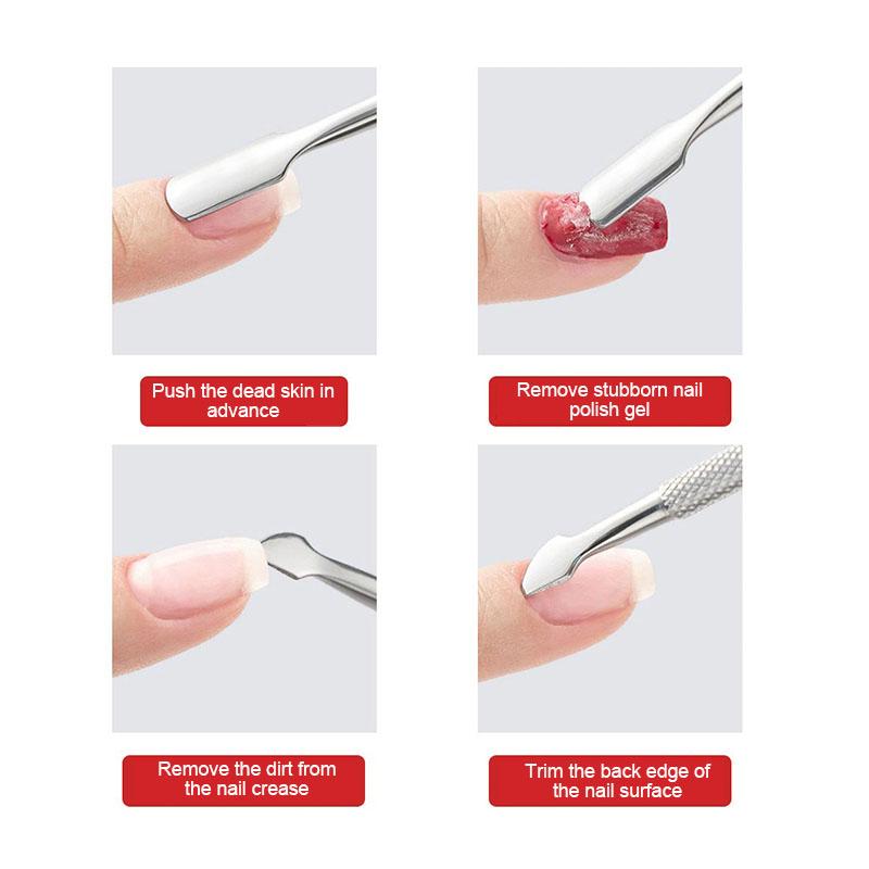New Push Cuticle Nails Cuticle Pusher Take Out Nail Cuticle Remover Tool Manicure Spatula Sticks Manicure SPT01