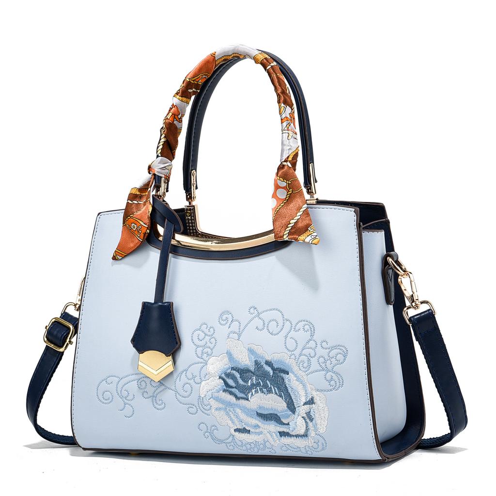 Damentasche mit großem Fassungsvermögen, Kontrasttasche, Freizeittasche, einfache lässige Handtasche