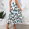 Women's Flowy Flared Ruffle Hem A Line Maxi Skirts Elastic Waist Elegant Tiered Layer Boho Long Skirts