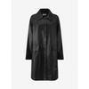 Cc Collect Fake Leather Stand Collar Long Jacket C254psf513