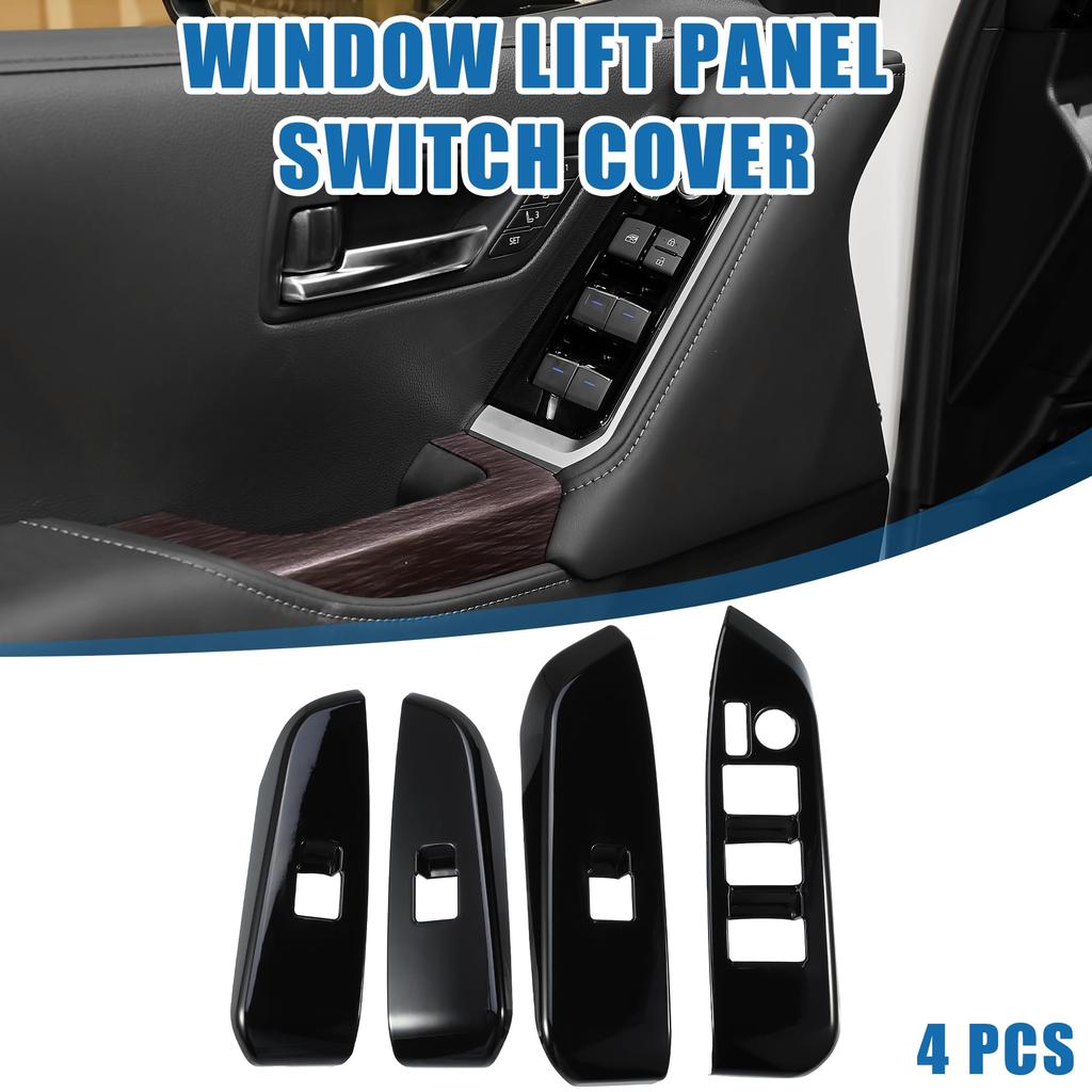 ABSOPRO Power Window Switch Panel Cover Lift Control Switch Trim Sticker for Toyota Highlander 2014-2019