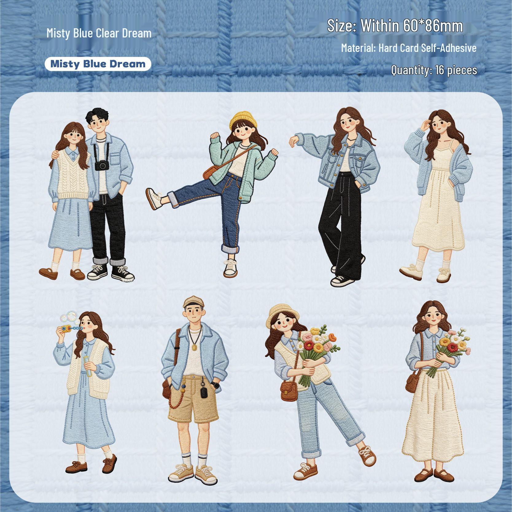 Retro Story Creative Character & Scenery Sticker Pack