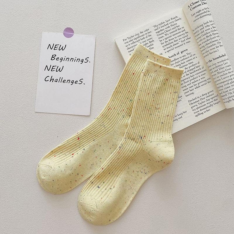 

1 пара зимних теплых женских утолщенных термоносков из шерсти и кашемира, модные повседневные европейские и национальные шерстяные носки для женщин жёлтый