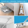 X-Shaped Micro Fiber Floor Cleaning Mop Hand-Free Wash Self Wringing Flat Mop 360 Degree Dry/Wet Mop for Home Kitchen Hardwood