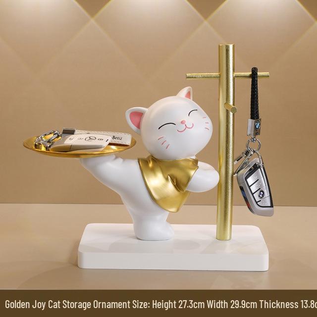 Katzen Schlüsselhalter Ornament: Deko für den Eingangstisch & Einweihungsgeschenk