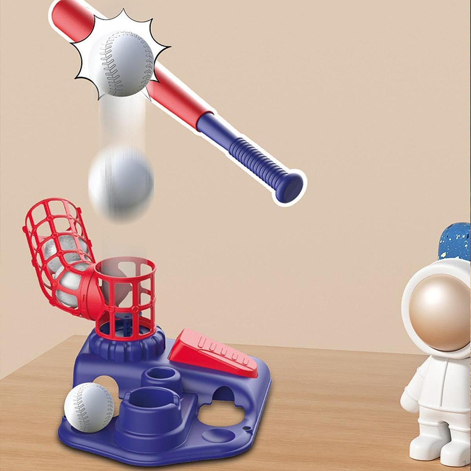 

Детский бейсбольный питчер с регулируемой битой, развлечения, мероприятия на день рождения для мальчиков и девочек розовый