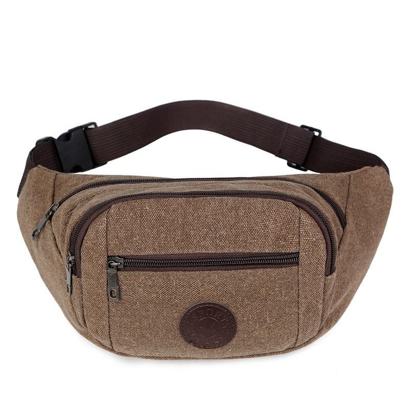 Casual Canvas Waist Bag Waist Bag Mobile Phone Bag Banana Bag Fanny Pack Men