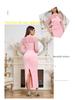 Elegant European & American Style Round Neck Mesh Long Sleeve Bodycon Dress