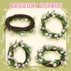 Artificial Tulip Wreath with Vine Base Lifelike Floral Door Wall Hanging Decor for Home Garden Party Fade-Resistant Reusable Spring Home Decoration