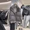 Women's Short Stand Collar Down Cotton Vest - Sleeveless Casual Outerwear Jacket