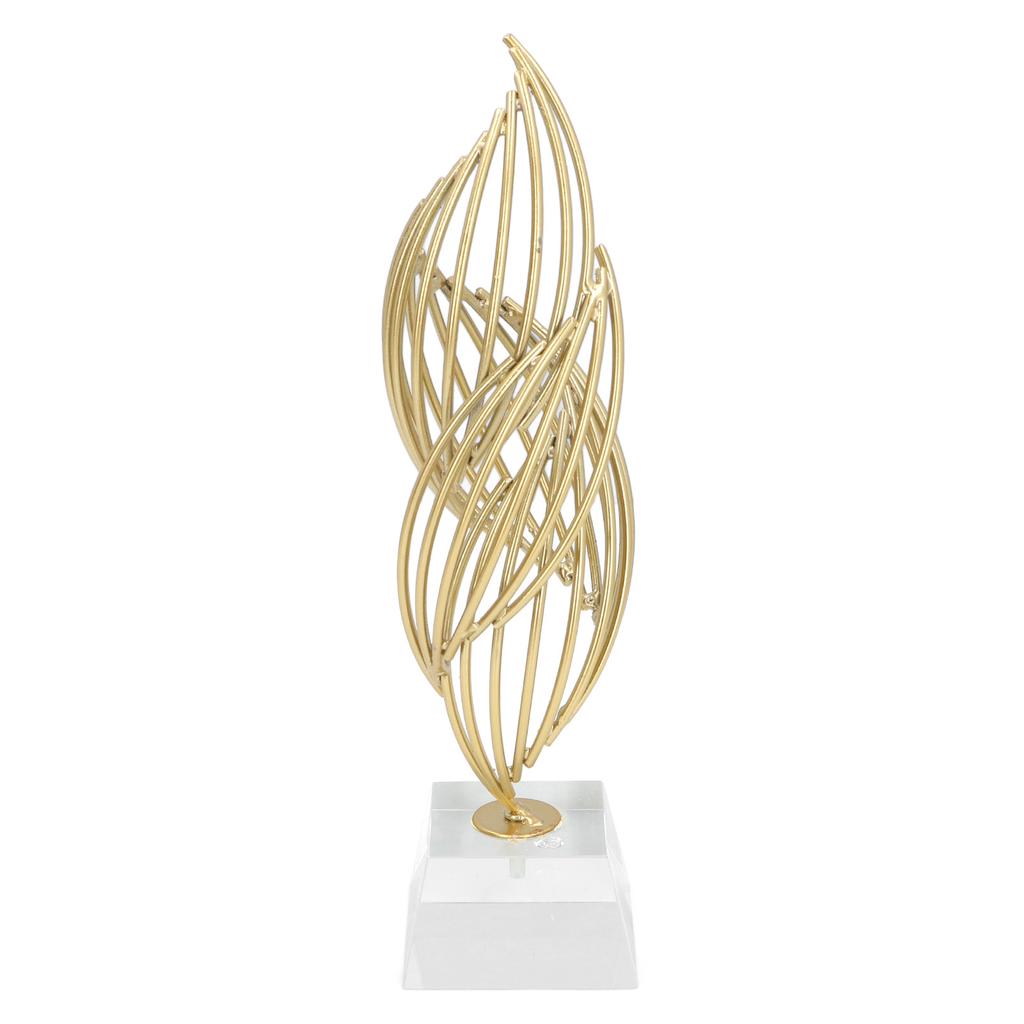 Metall Abstrakte Dekorative Skulptur mit Sockel Moderne Luxus Metall Abstrakte Kunst Heimdekor Statue