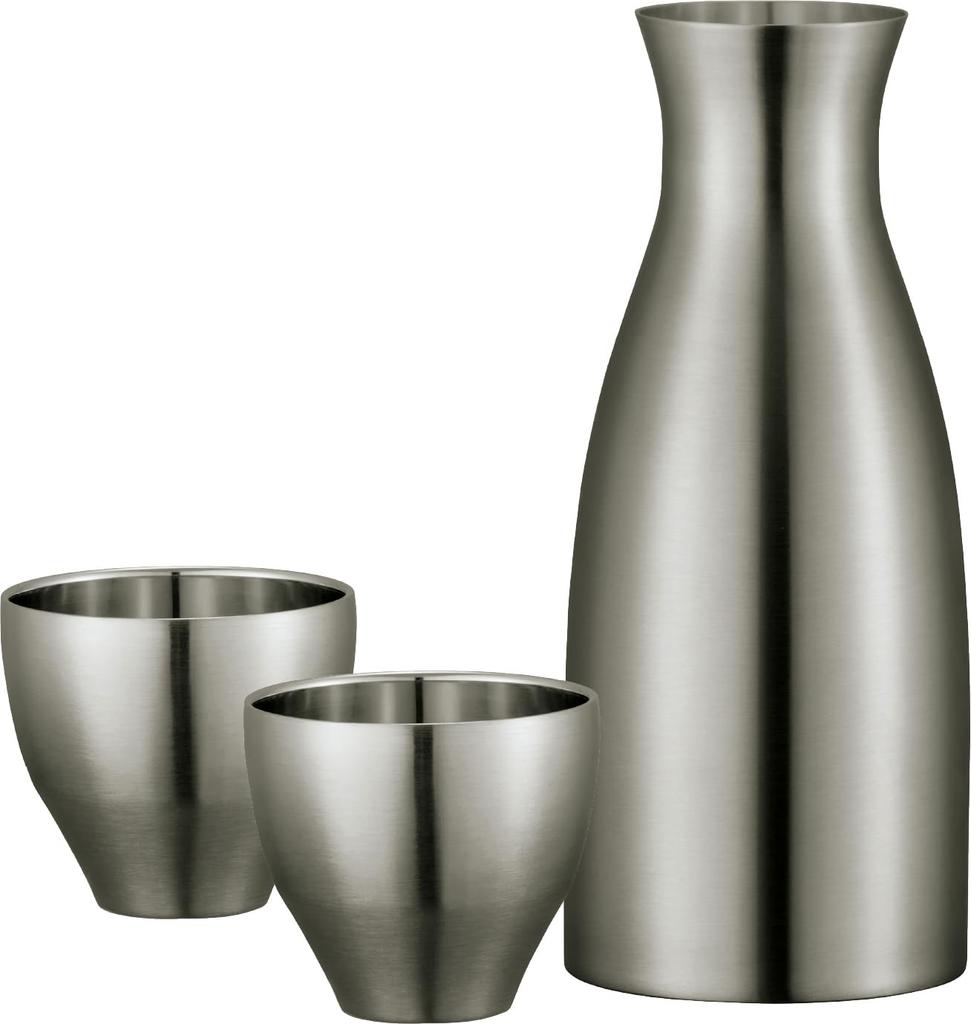 Peacock Tokkuri and Ochoko Set for Hot and Cold Vacuum Insulates for Hot and Cold Dishwasher Stainless XA (Sake Cup) (Sake Cup) Sake, Double-Layered