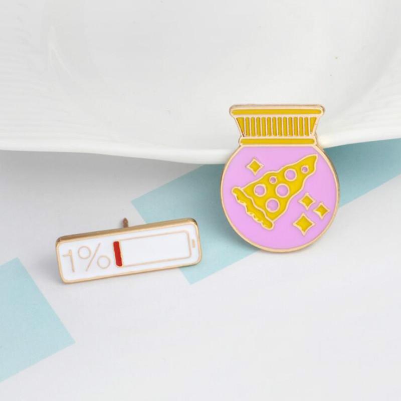 1 Stück Modischer Emaille-Pin Niedrige Scheibe 1% Kraftflasche Vintage Brosche Große Vase Pins und Broschen für Damen