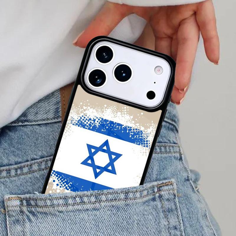 

I-srael flag Phone Case for iPhone 16e 15 14 13 12 17 Pro Max Plus Air 17pro Cover Coque iPhone 15 Plus