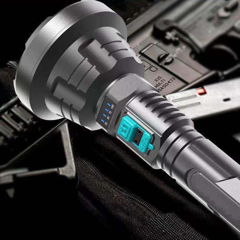 USB Rechargeable Flashlight Bright Wick Strong Light Led Flashlight Built-in Battery Light with Charging Cable