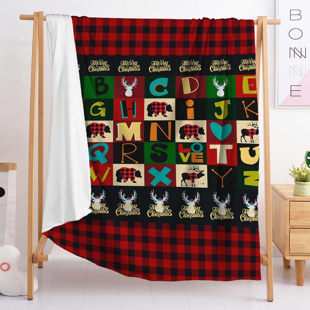Digital Print Flannel Blanket Wish Christmas Blanket Flannel Blanket
