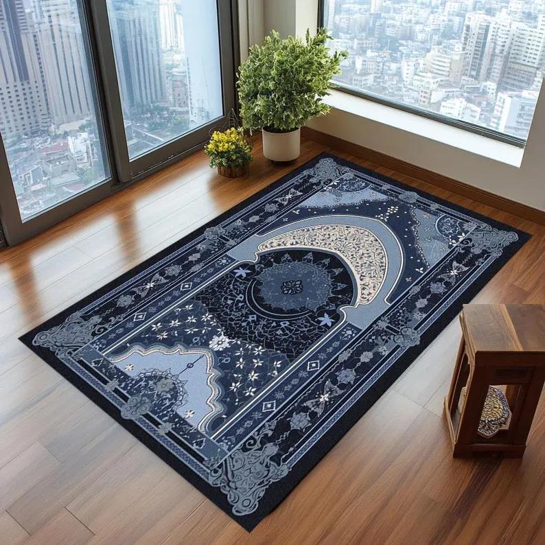 Vintage Islamic Floral Prayer Rug | Non-Slip Muslim Prayer Mat for Home  Rugs Carpets for Bed Room Rugs Living Room  Home Carpet