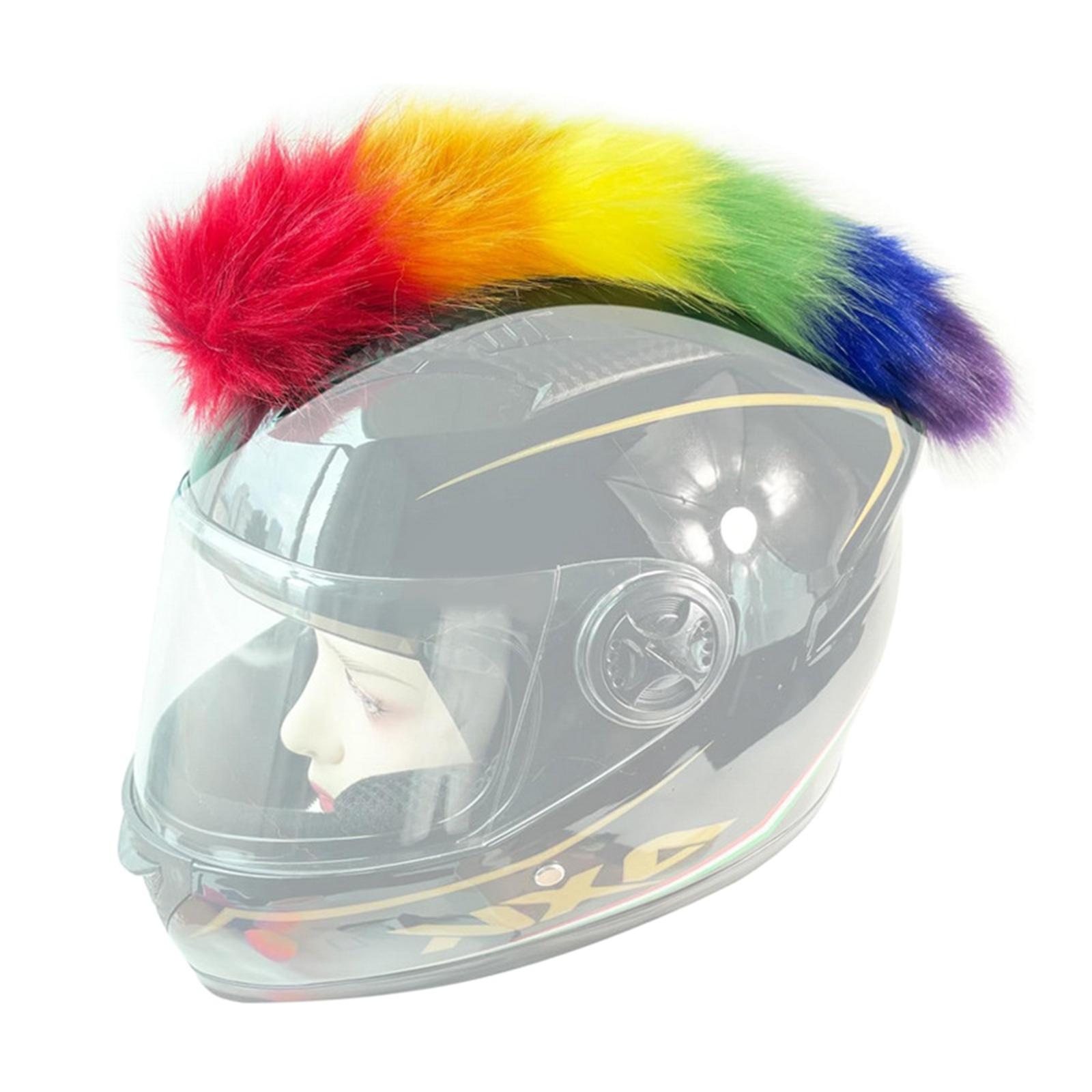 

Faux Helmets Wig Decoration Hair Sticker Pastes for Motorcyclists Seeking Bold Distinctive Look Festivals Cosplay Event 1