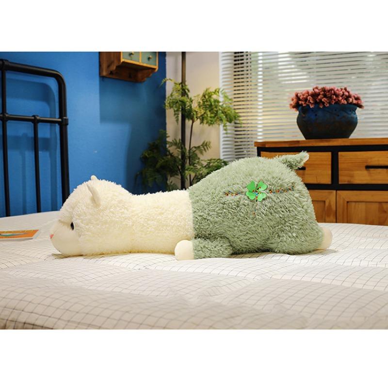 

Новый стиль, праздничный стиль, кукла альпака, дети спят на кровати с подушкой, мультяшные милые плюшевые игрушки 55cm【0.46kg】