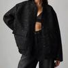 Coats for Women Autumn Sequins Jacket Stand-up Collar Oversized Windbreaker Loose Casual Coat Top