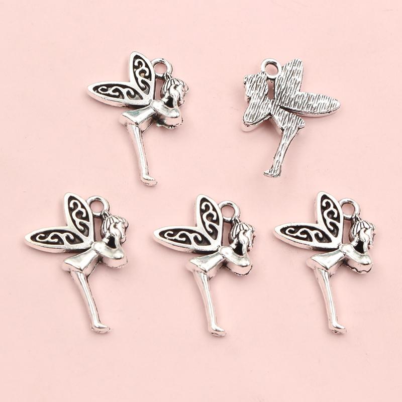 20pcs Angel Charms Pendant Zinc Alloy Metal Small Elf Girl DIY Jewelry Making Accessories Findings for Necklace Bracelet