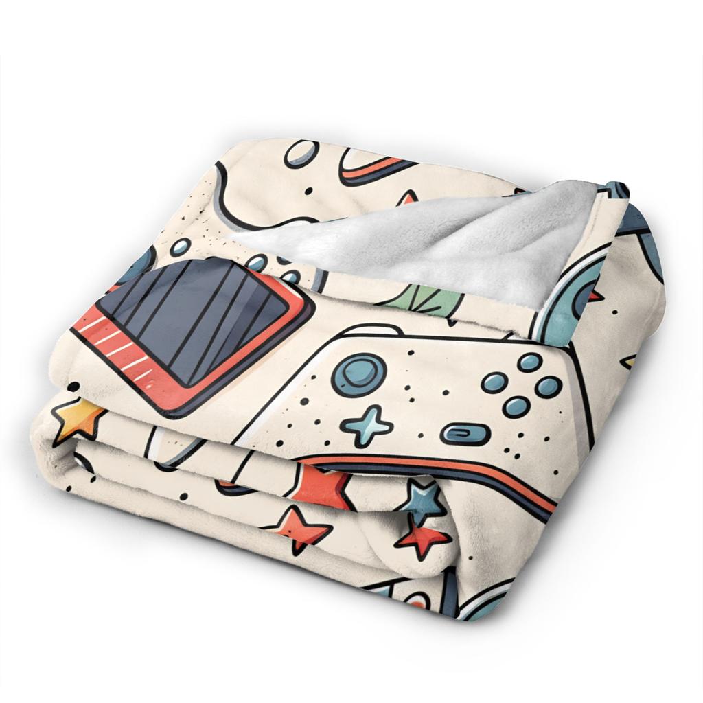 The Evolution of Video Game Blanket Soft Funny Plush Bedding Throws For Child Home Decor Flannel Bedspread Bed Cover