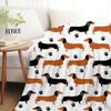 VIKAMA Cute Dachshund Wiener Dog Flannel Fleece Throw Blanket Lightweight Decor Gift for Dog Lovers Teens Men Women Boys Girls