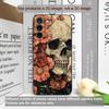 Retro Gothic Nachtblume Totenkopf Aufdruck Handyhülle für Honor Huawei 200 LITE 100 400 PRO 90 Lite Magic 8 7 6 5 Blumige Hülle