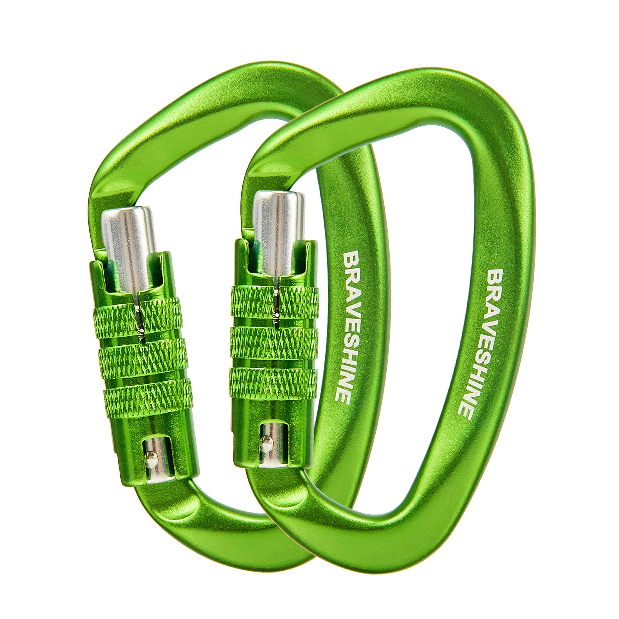 

Braveshine 12KN 1200kg Load for Luggage Dog Auto-Lock Carabiner, Capacity, D-Ring, Lightweight, Hammocks, Tarps, Camping, Hooks, Leashes,