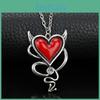 Heart Contemporary Pendant Necklace With Alloy Material For Youth And Cosplay