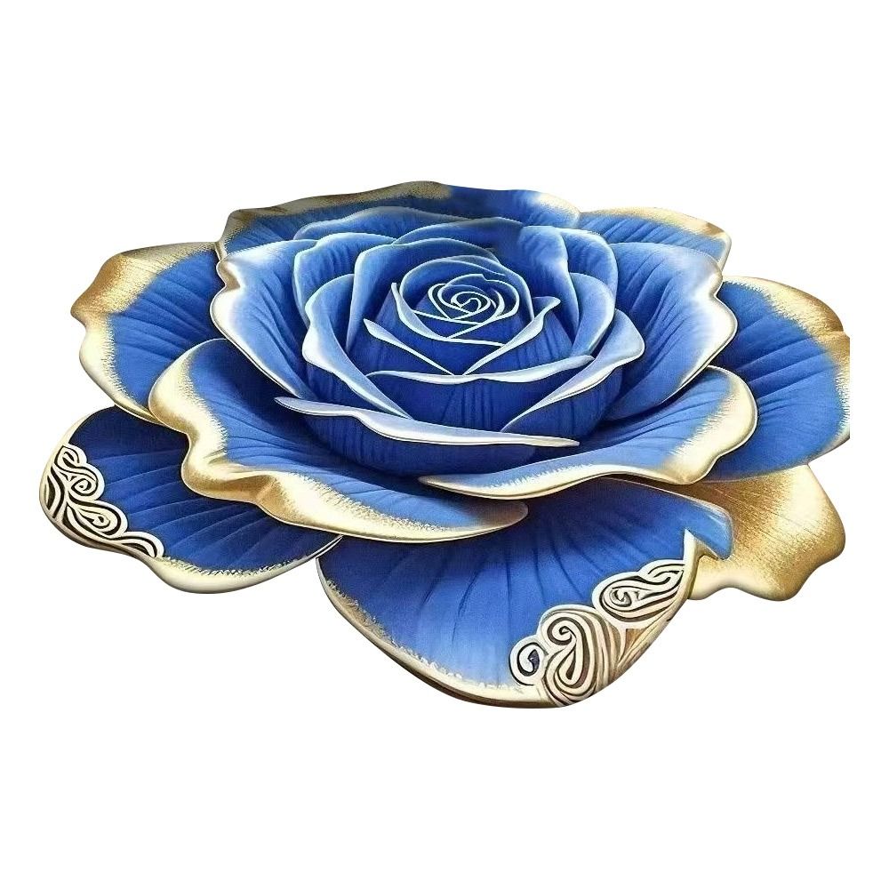 Non-slip Rose Floor Mat Special-shaped Bathroom Floor Mat  for Living Room Tea Table Bedside