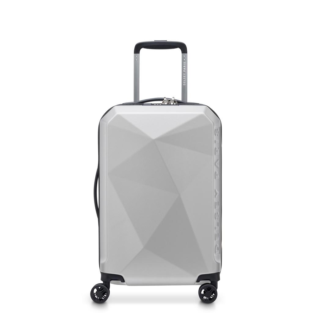 DELSEY PARIS Karat 2.0 Suitcase, 37L, 55cm, 2.5kg, 5-Year Warranty, Carry-On, TSA Lock, Official Import, DL00261980111, Silver