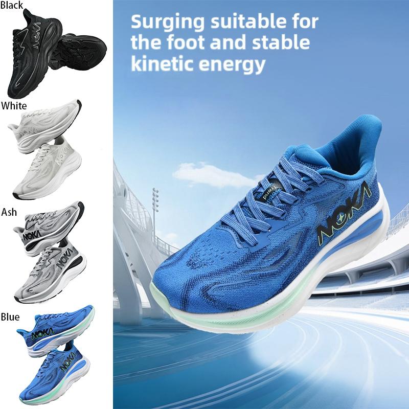 

New Men Running Shoes High-quality MD Thick Sole Non-slip Wear Resistant Cushioning Luxury Cozy Breathable Fabric Mens trainers 39 чорний