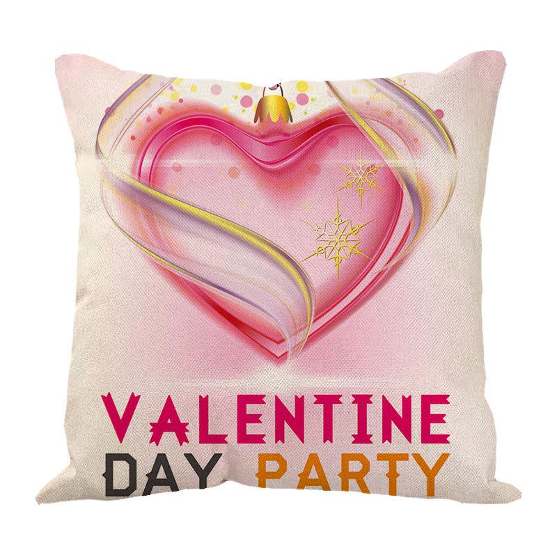 New Valentine'S Day Love Letter Pattern Pillow Cover Sofa Pillow Cover Premium Durable Quality Useful Practical