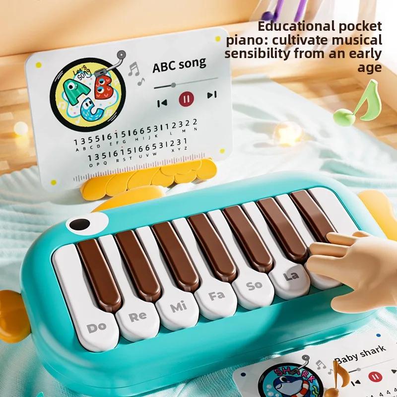 Baby Music Instruments Montessori Electronic Multifunctional Music Pocket Piano Keyboard Toy Learning Educational Games for Kids