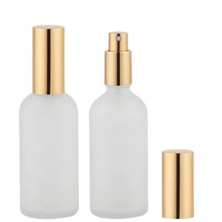 Transparent 30ml Glass Essential Oil Bottle with Frosted Rubber Dropper - Travel-Size Cosmetic Sample Container