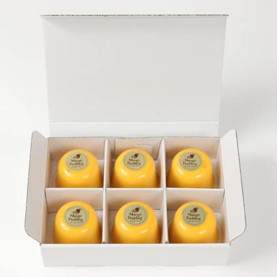 Momijiya Honpo Japanischer Mango-Pudding Premium Mango-Pudding 1 Schachtel mit 6 Stück x 6 von einem Yokan White Day Sommergeschenke Luxus Luxusgeschenk Pudding Luxus