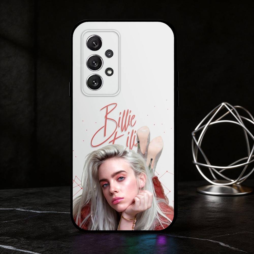 

Billie Eilish phone Case For Samsung S25,24,21,22,23,30,Ultra,20,Plus,Fe,Lite,Note Soft Black Cover Samsung S205G
