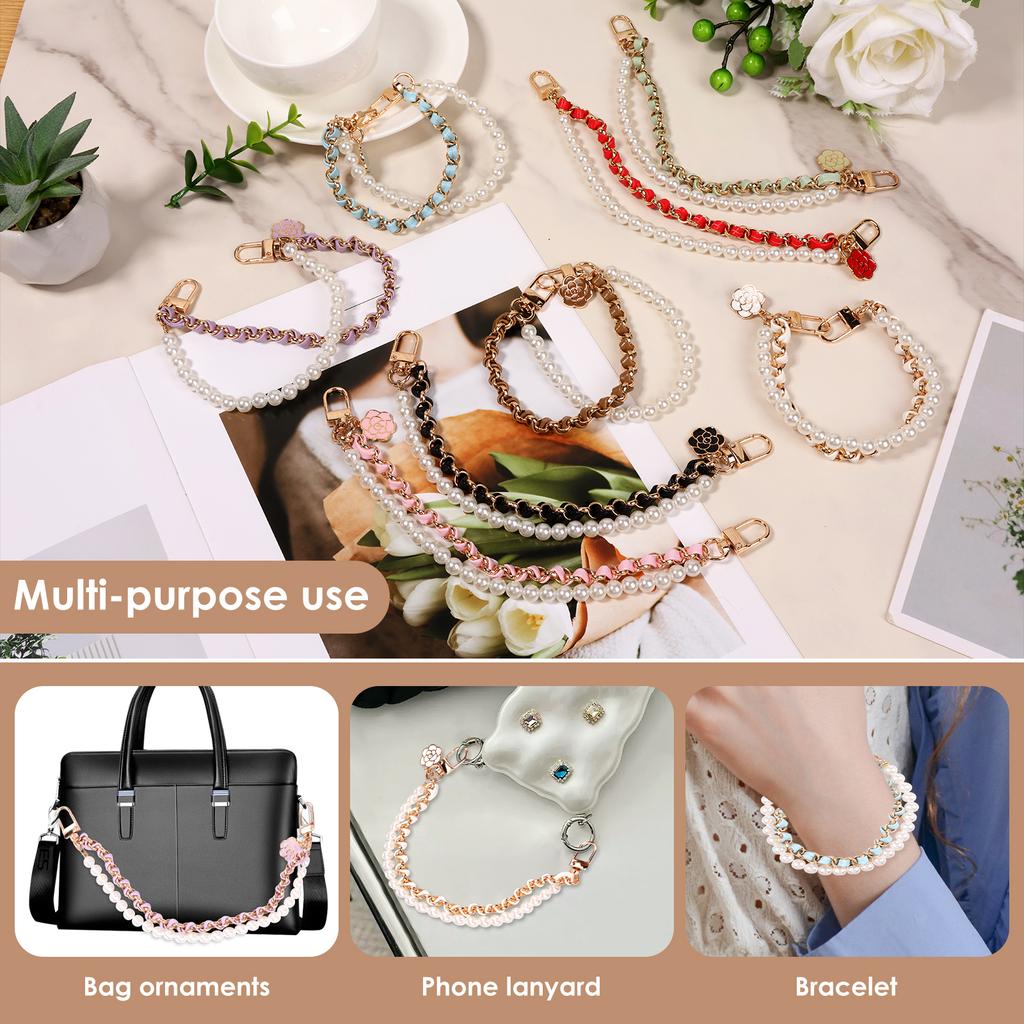 8Pcs Phone Cover Extender Chain Purse Strap Replacement Stylish Wallet Extender Chain for Handbag Purses Wallets Charms