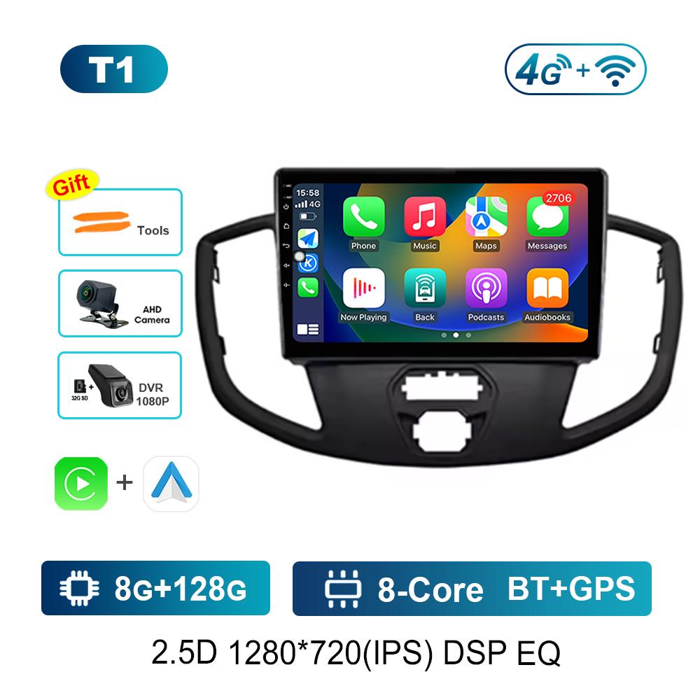 GPS Navigation Android Intelligent System for Ford Transit 2015 Car Radio Multimedia Player WiFi HD Touch Screen 4G Head Unit