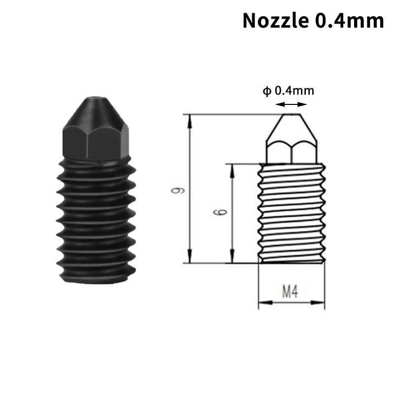 

1 Piece Mini End 0.2/0.4/0.6/0.8Mm Nozzle Hardened Steel For Bambu Lab A1 Nozzles Assembly 3D Printer End