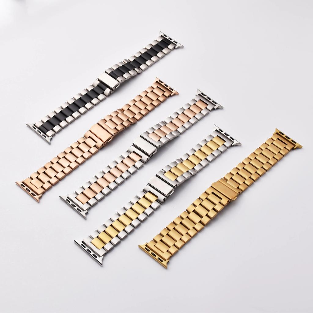 Stainless Steel Strap for Apple Watch Band 38/42mm 41mm 40/44mm 45mm 49mm Series 9 8 7 6 SE Ultra 54321 On Iwatch Metal Bracelet
