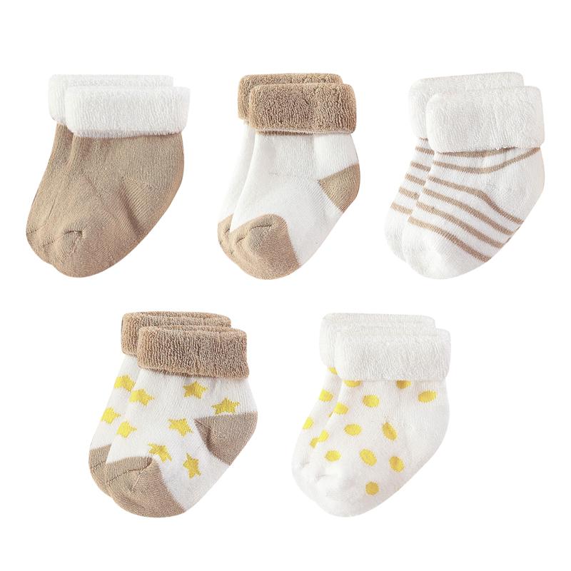 Kiddiezoom 5 Paare/Set Vier Jahreszeiten 0-12 Monate Mode Neugeborenes Baby Junge Mädchen Socken 100% Baumwolle Weiche Säuglings-Accessoires