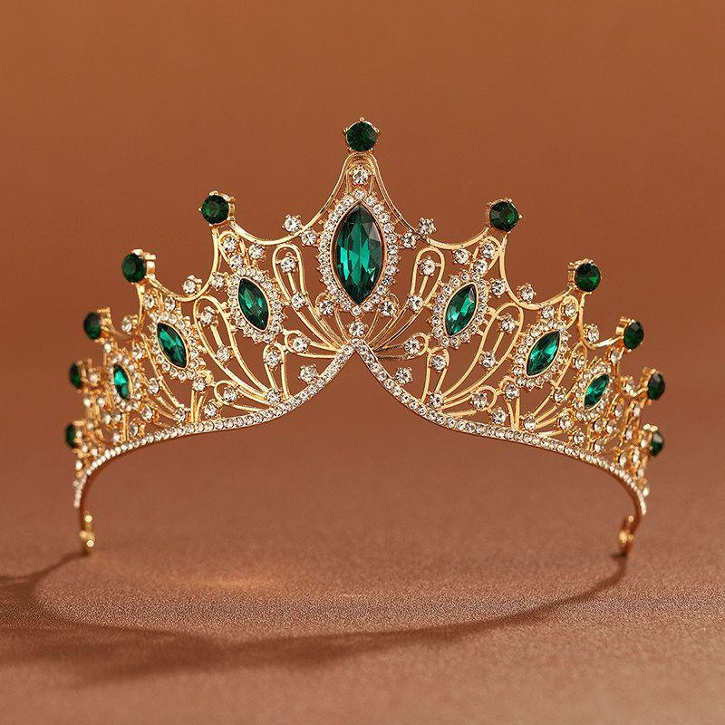 

Crown Elegant 18-Year-Old Adult Ceremony Bridal Headdress Green