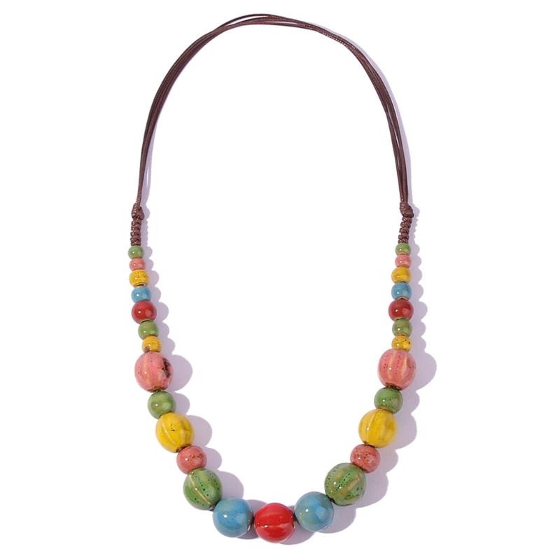 

Artistic Ceramic Statement Necklace Handcrafted One of a Kind Jewelry Lightweight Comfort Fit for Daily Outfits 1