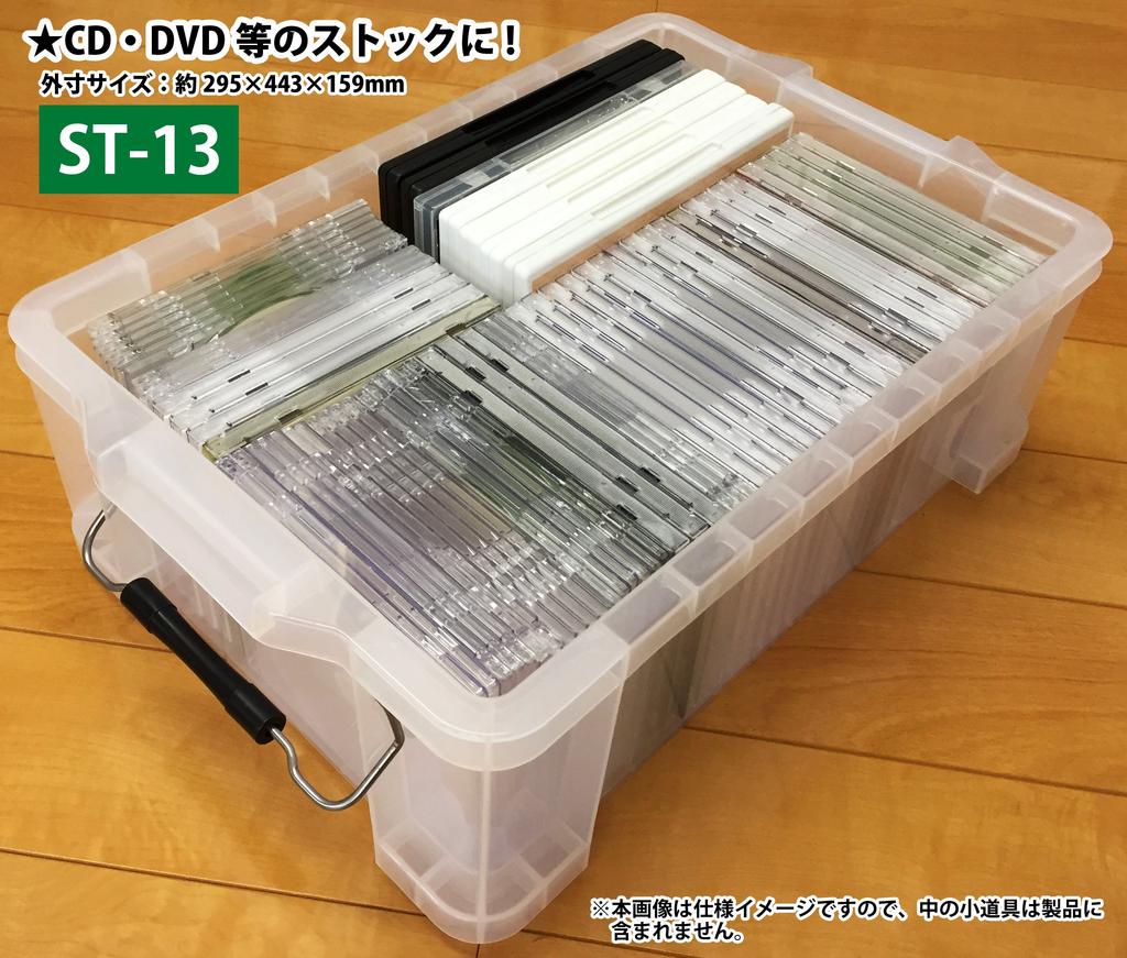 JEJ Astage ST Box #13, Made in Japan, Stackable, Clear, Disaster Preparedness Storage Box [29.5cm W x 44cm D x 16cm H]