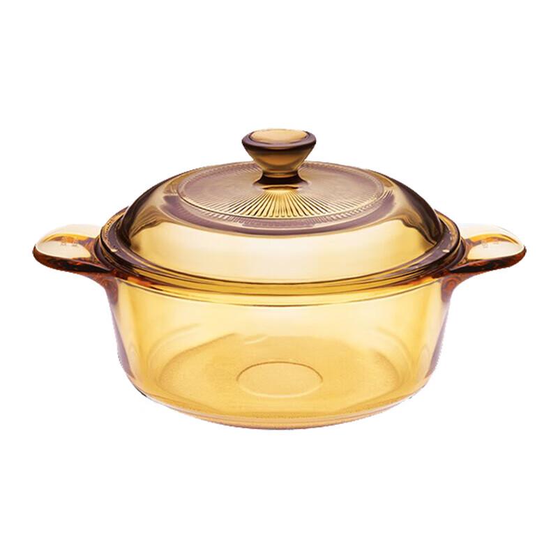 PYREX Corning 1.5L Crystal Clear Glass Cooking Pot