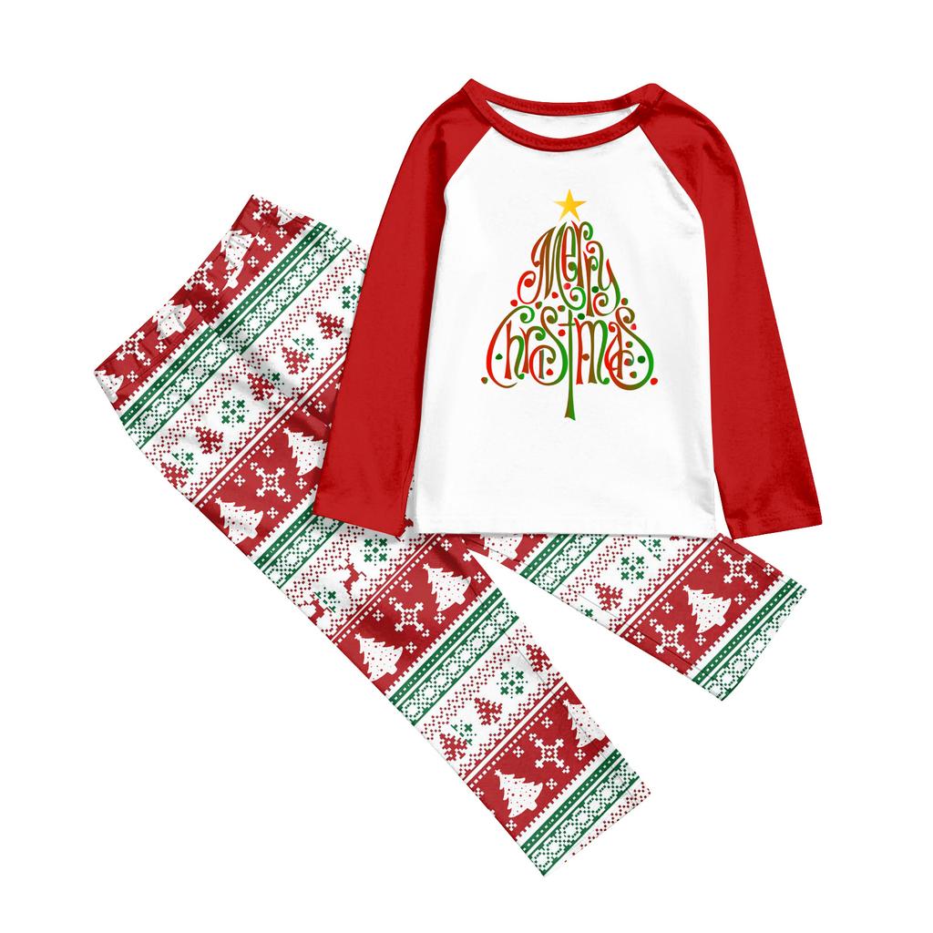 Familienpassende Drucksets Pyjamas Loungewear Outfits Familienpassendes Langarm-Oberteil+Hose Set