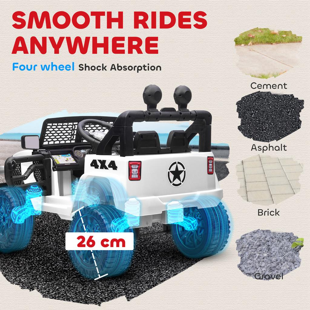 12V Kids Electric Ride On Car Truck Toy SUV with Remote Control for 3-6 Yrs